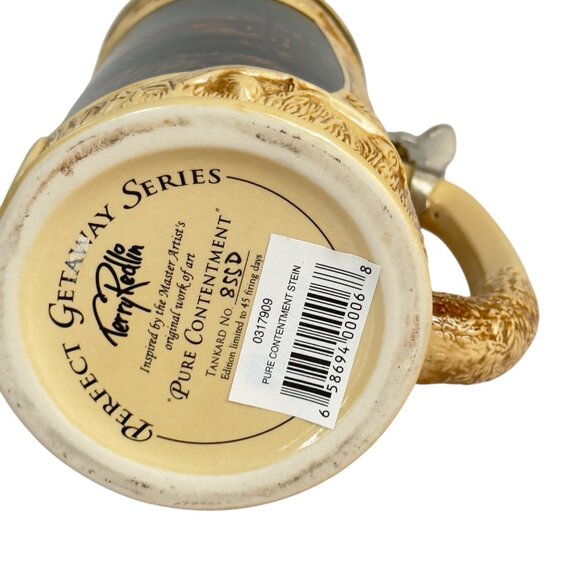 Hadley Coll. Perfect Getaway Series Terry Redlin Shoreline Neighbors Beer Stien - Picture 7 of 9